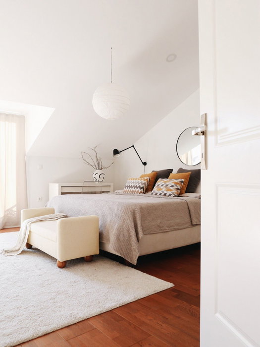 Atelier Del Sofa Banco TEDDY Sandikli - Blanco Tela Suave para Sala de Estar o Dormitorio, Medidas 115x50x40 cm